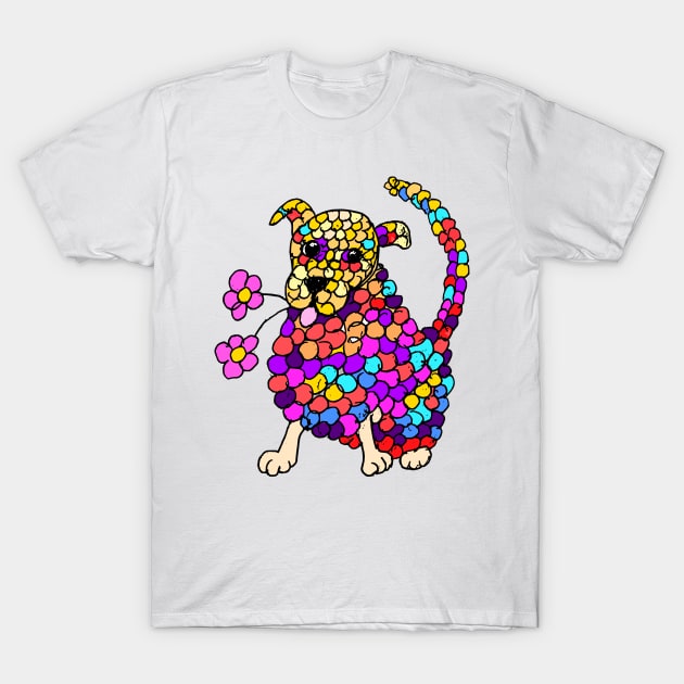 Mosaic Dog T-Shirt by Michelle Le Grand